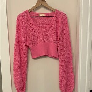 Altar'd State Vibrant Pink Knit Top